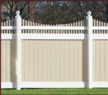 Beige-White Fence